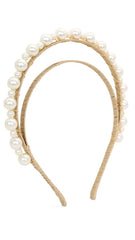 Whitney Headpiece - Gold/Pearl