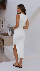 Mae Knit Dress - White