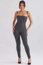 Luisa-Charcoal Loungewear Jumpsuit - SALE