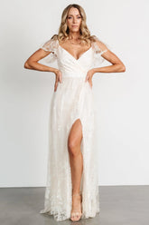 Corinne Shimmer Maxi Gown | Off White