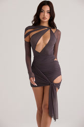 Rokael-Shadow Layered Mini Skirt