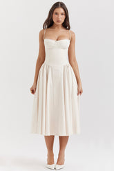Samaria-Vintage Cream Corset Sundress