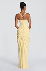Elara Maxi Dress - Lemon