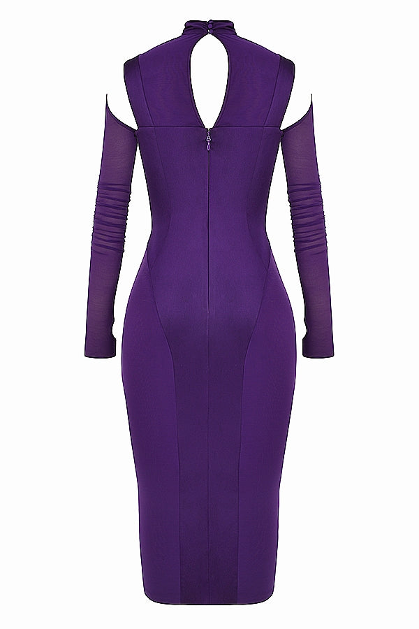 Talika-Grape Corset Midi Dress