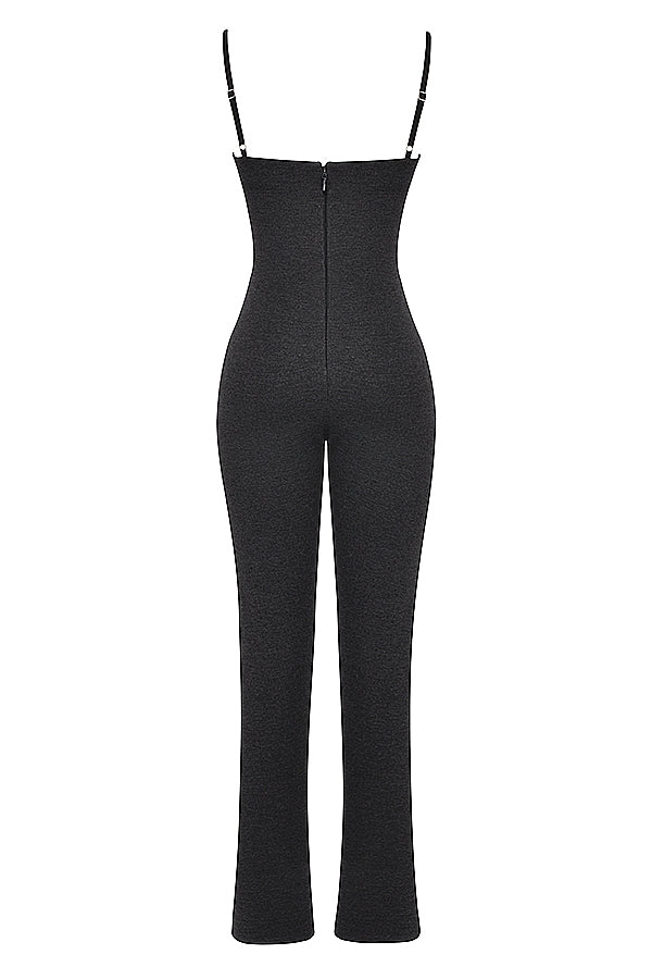 Luisa-Charcoal Loungewear Jumpsuit - SALE