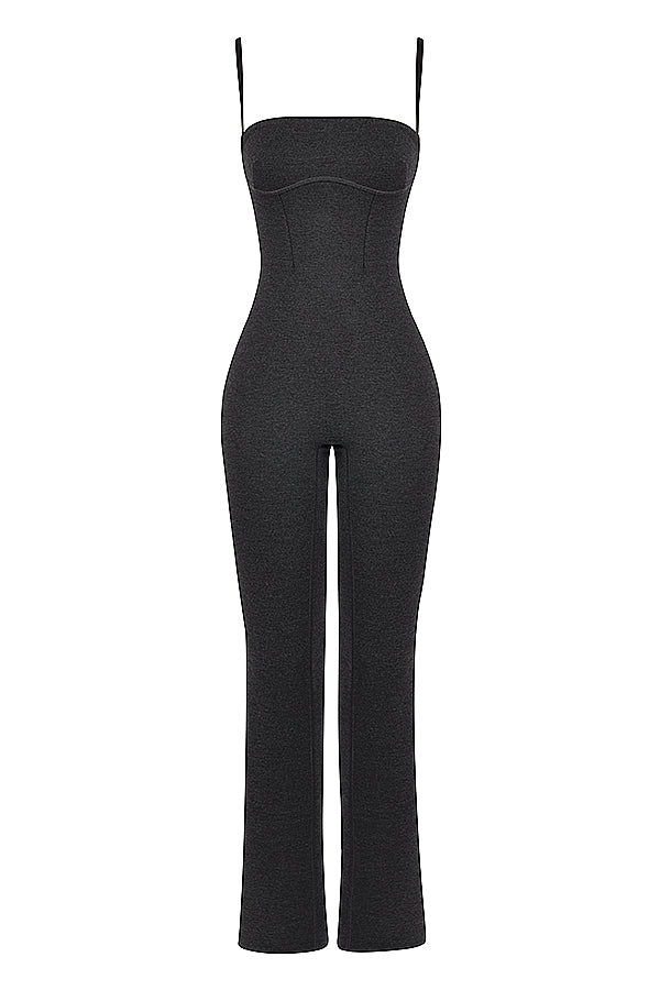 Luisa-Charcoal Loungewear Jumpsuit - SALE