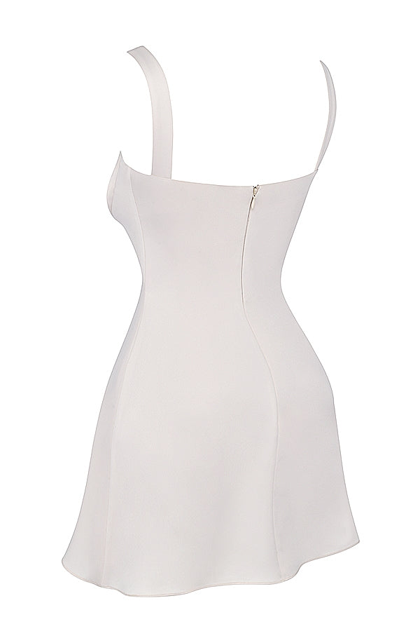 Kara-Vintage Cream Mini Dress