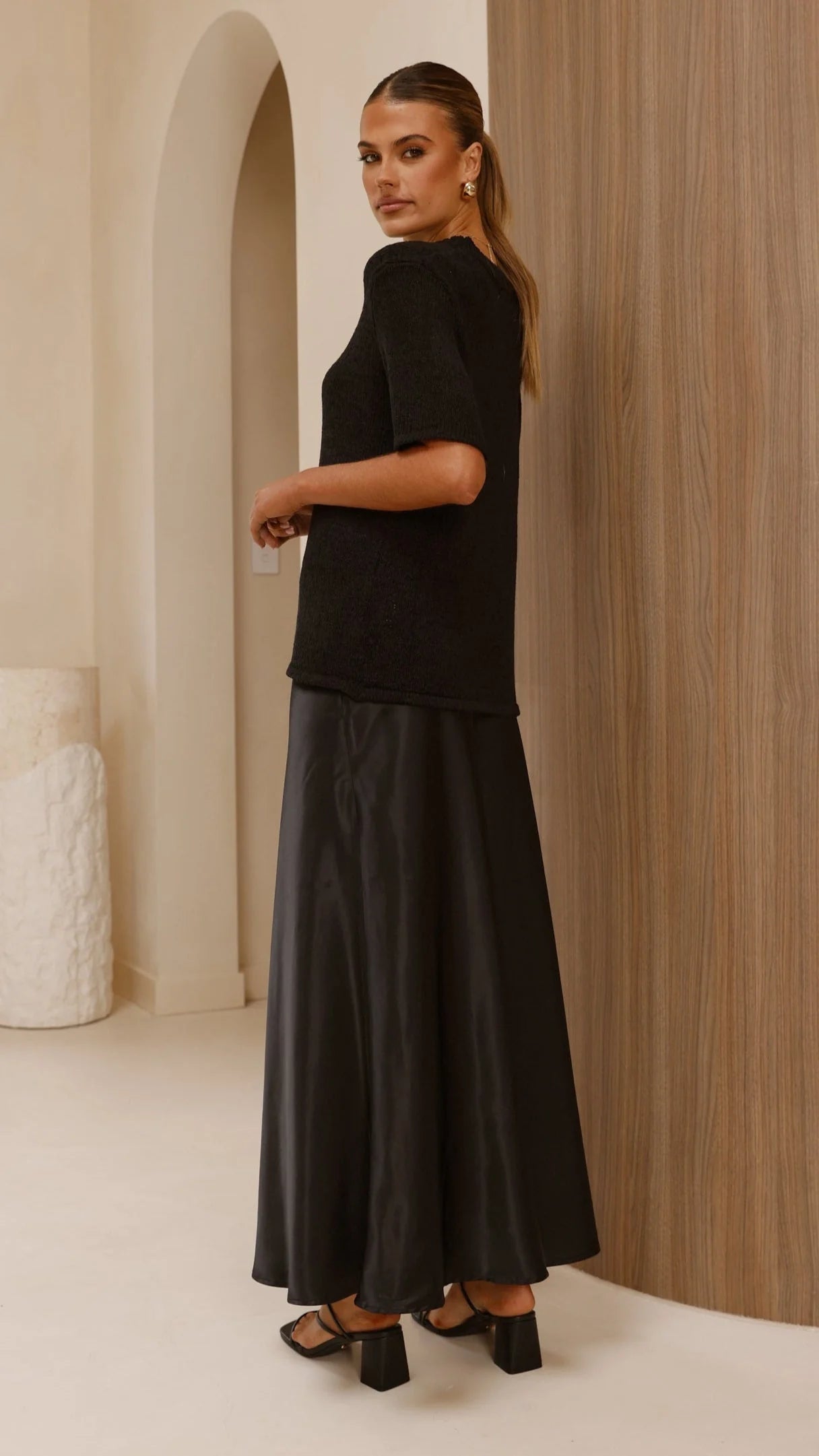 Amara Knit Top - Black