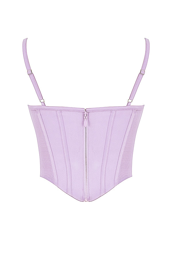 Tamsin-Orchid Satin Corset