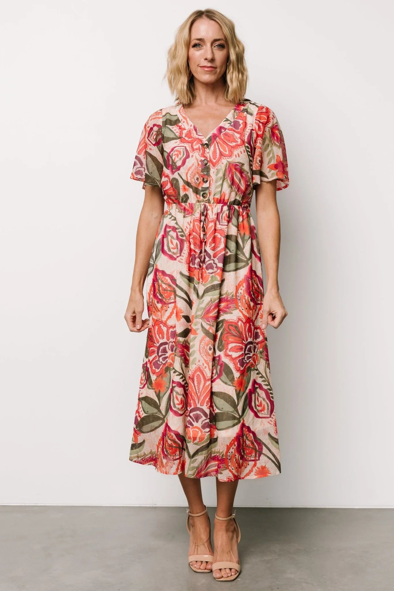 Junie Midi Dress | Multi Print