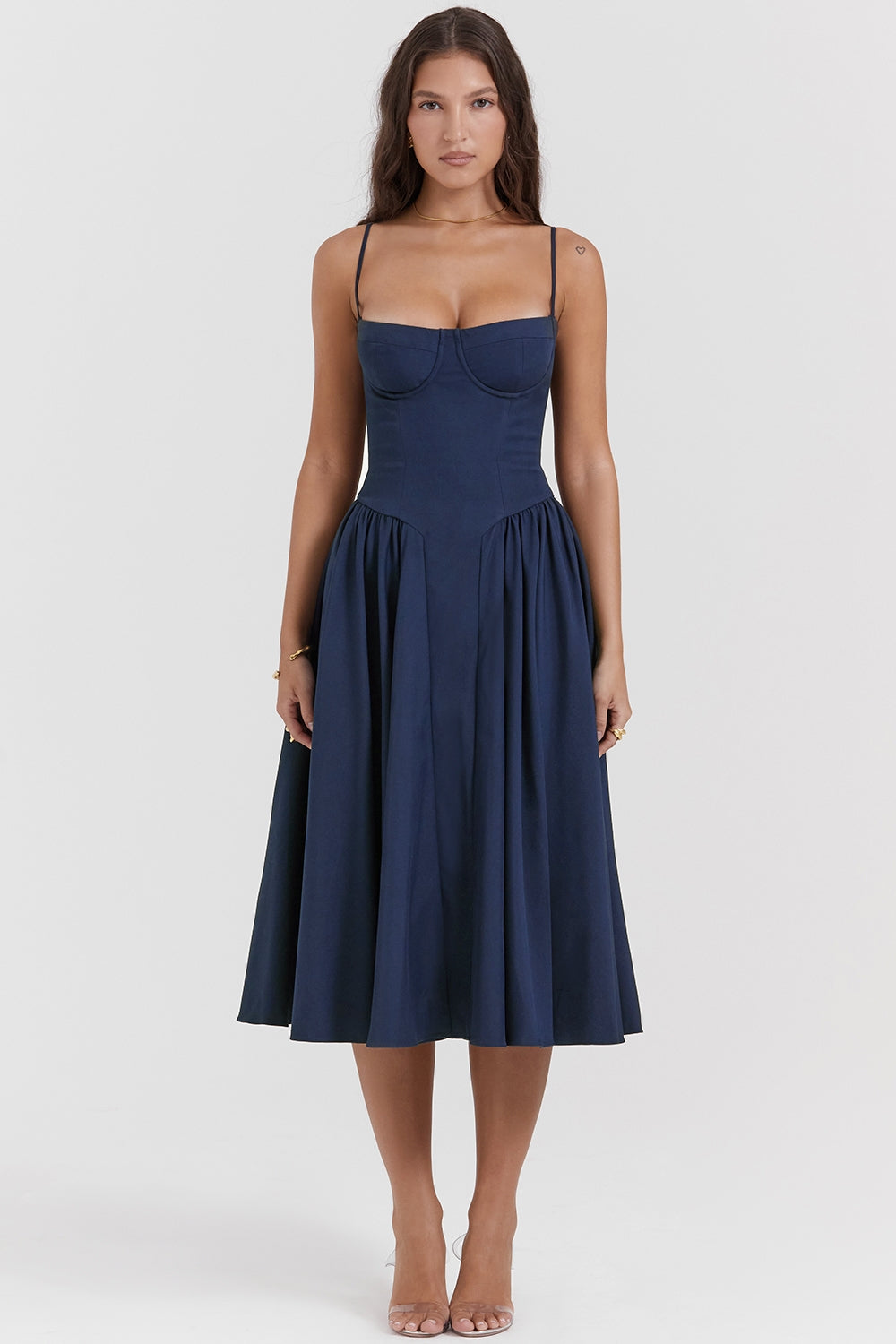 Samaria-French Navy Corset Sundress