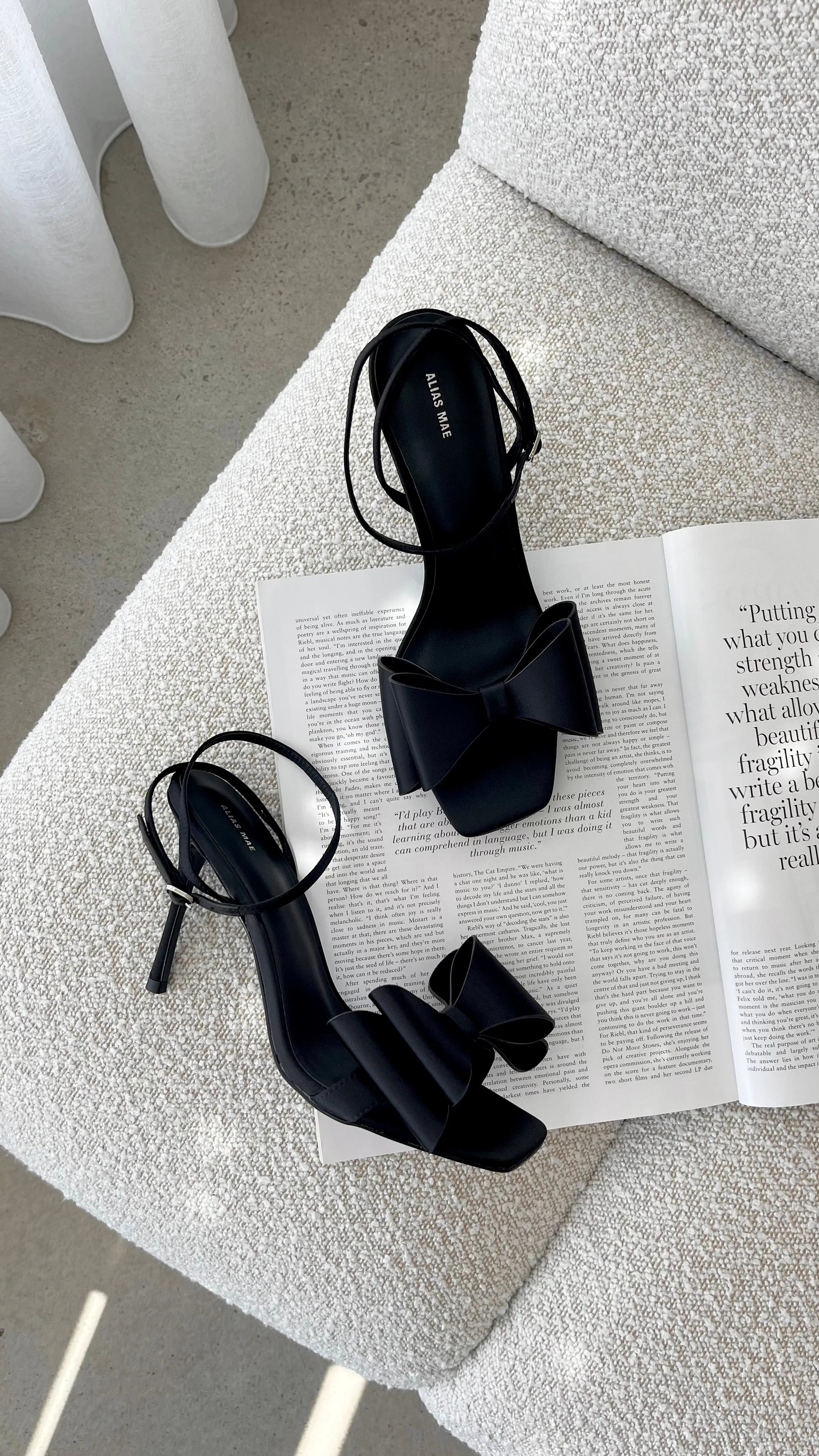 Gabby Heel - Black Satin