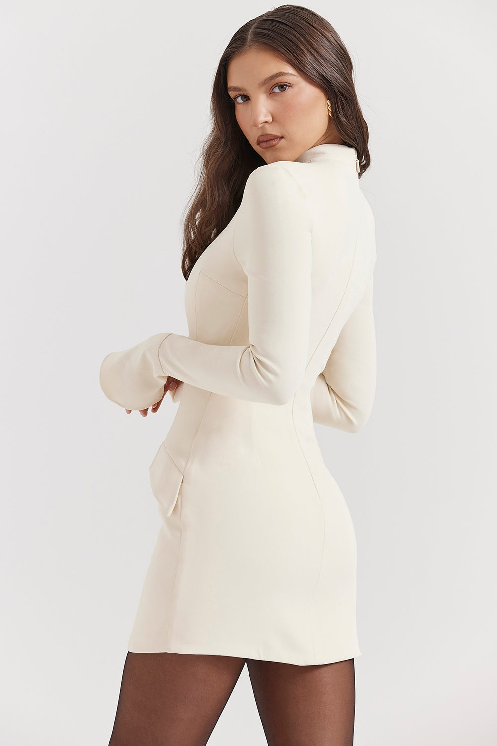 Mahalia-Vintage Cream Mini Dress