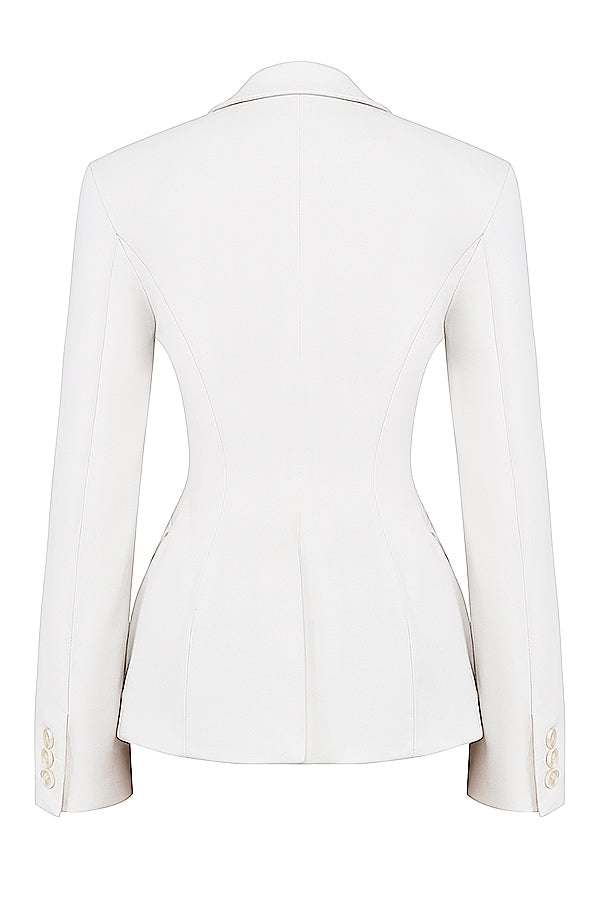 Sariah-Ivory Contour Tailored Blazer