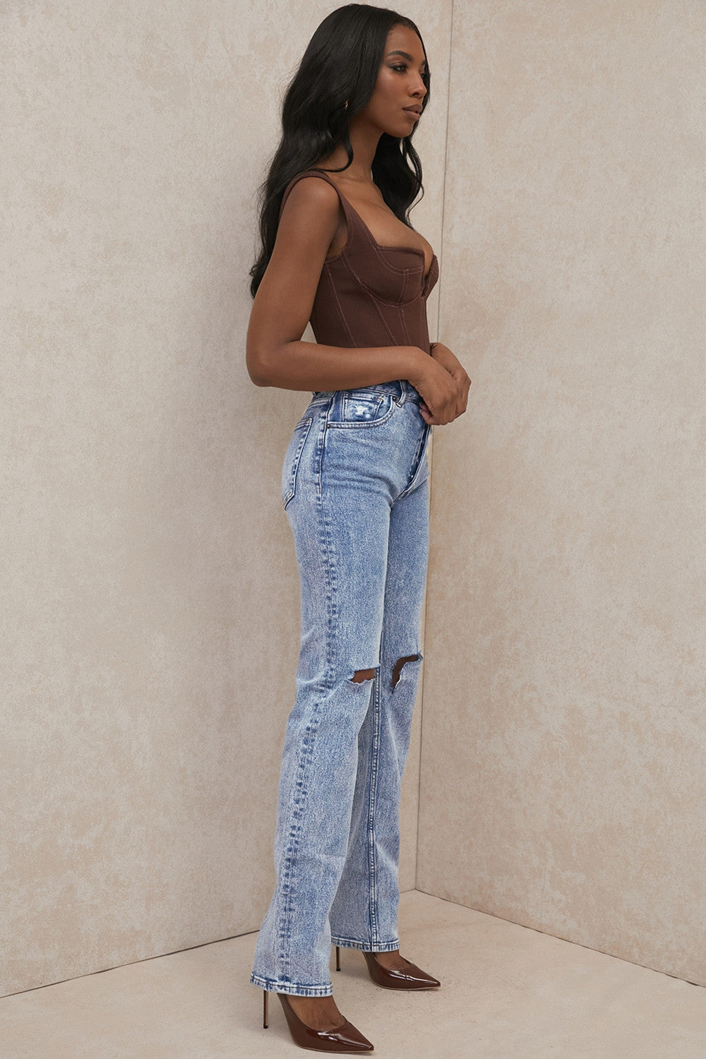 Tate-Blue Vintage Fit Antique Wash Jeans