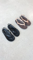 Daisy Slide - Natural Leather