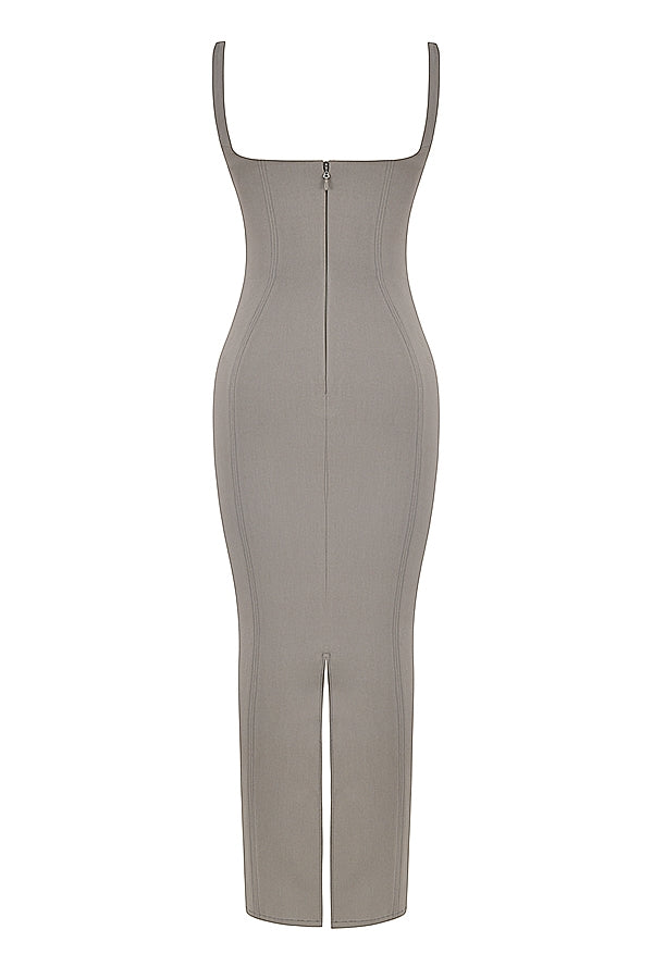 Rea-Smoke Bodycon Maxi Dress