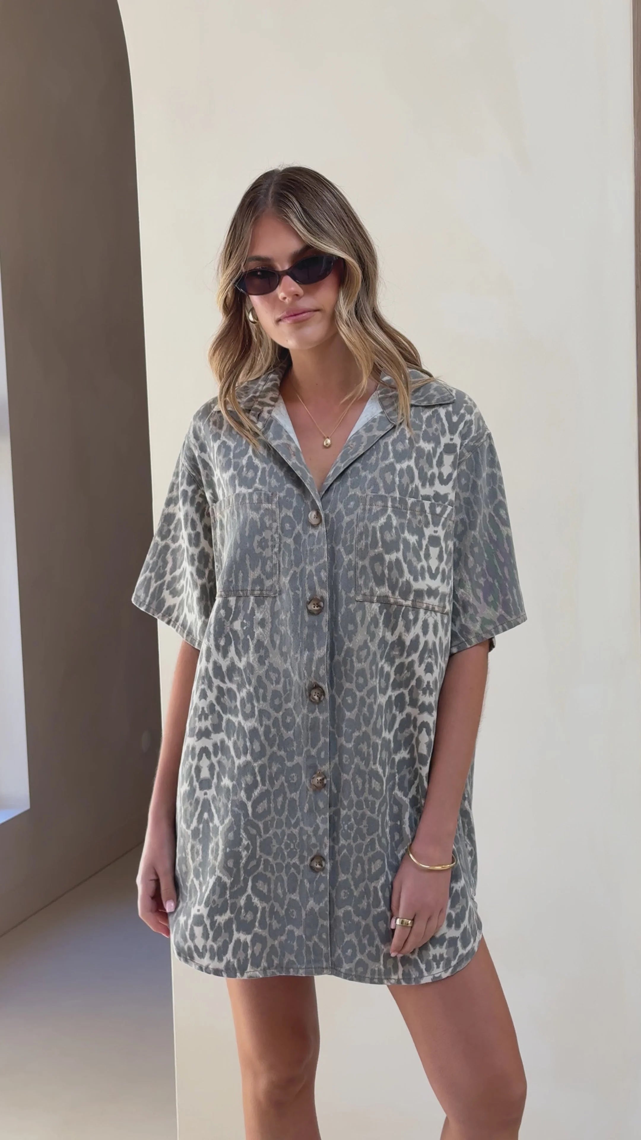 Vox Mini Dress - Leopard Print