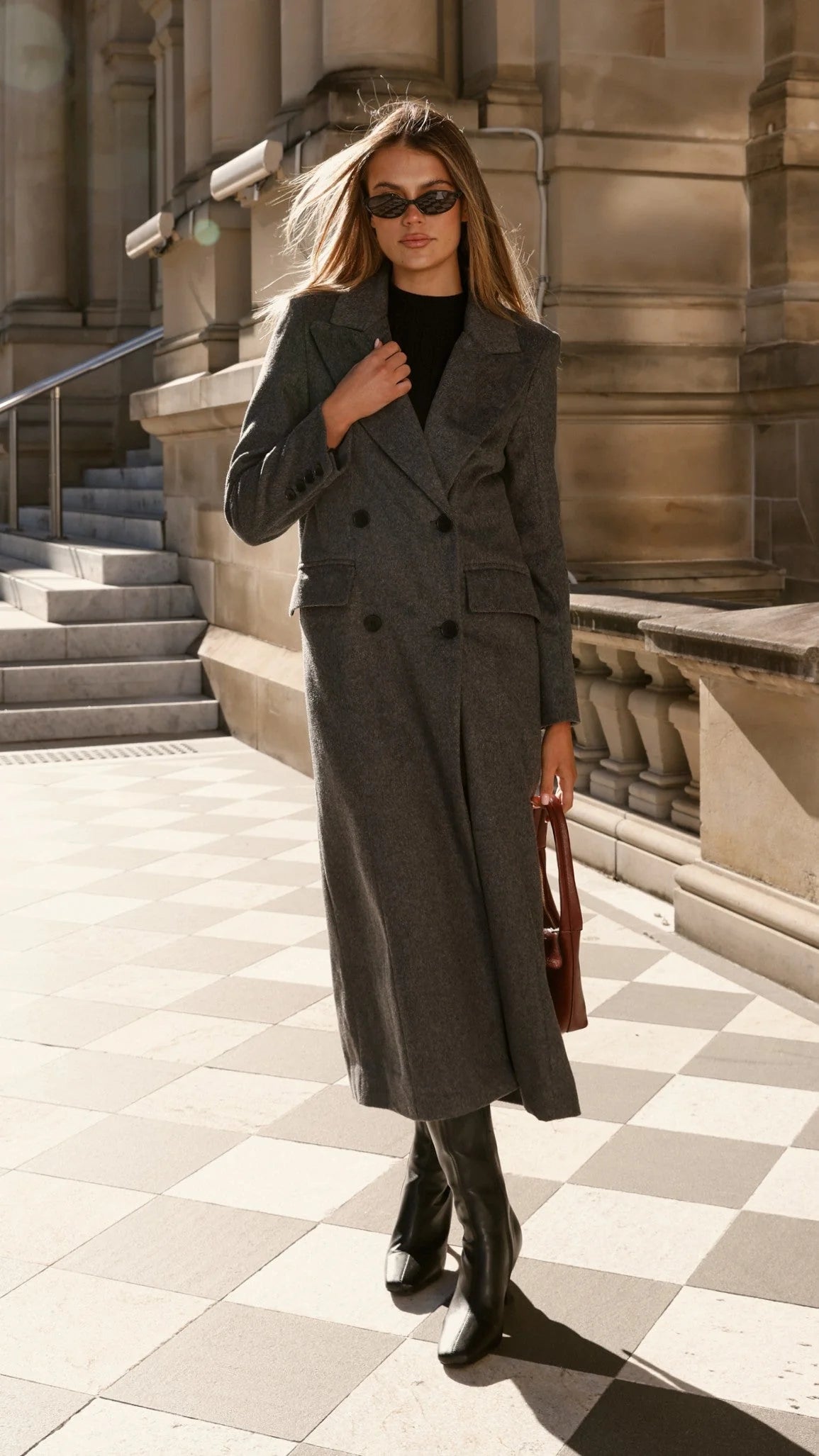 MVN - Lost In New York Coat - Charcoal