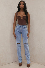 Tate-Blue Vintage Fit Antique Wash Jeans
