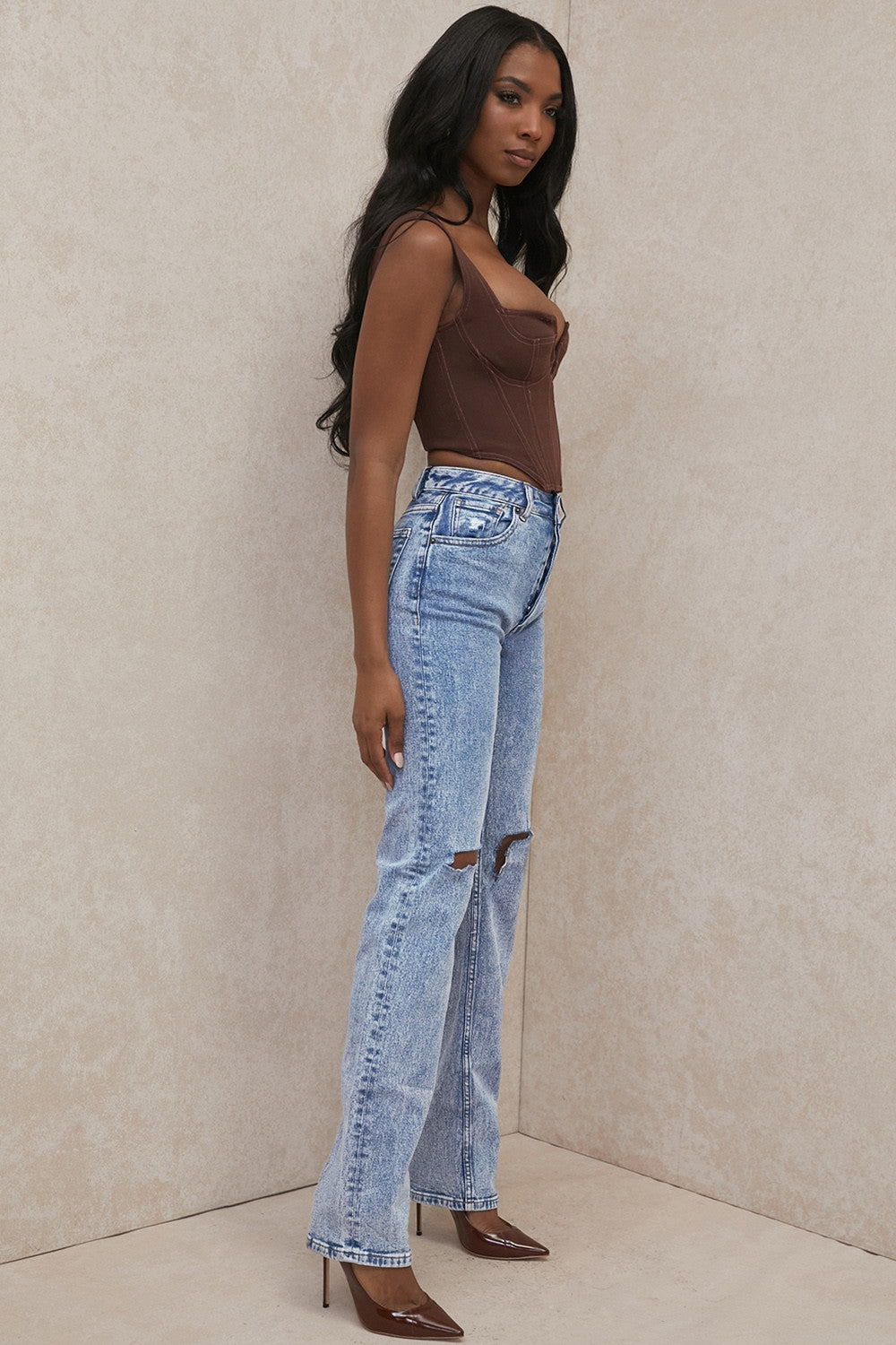 Tate-Blue Vintage Fit Antique Wash Jeans