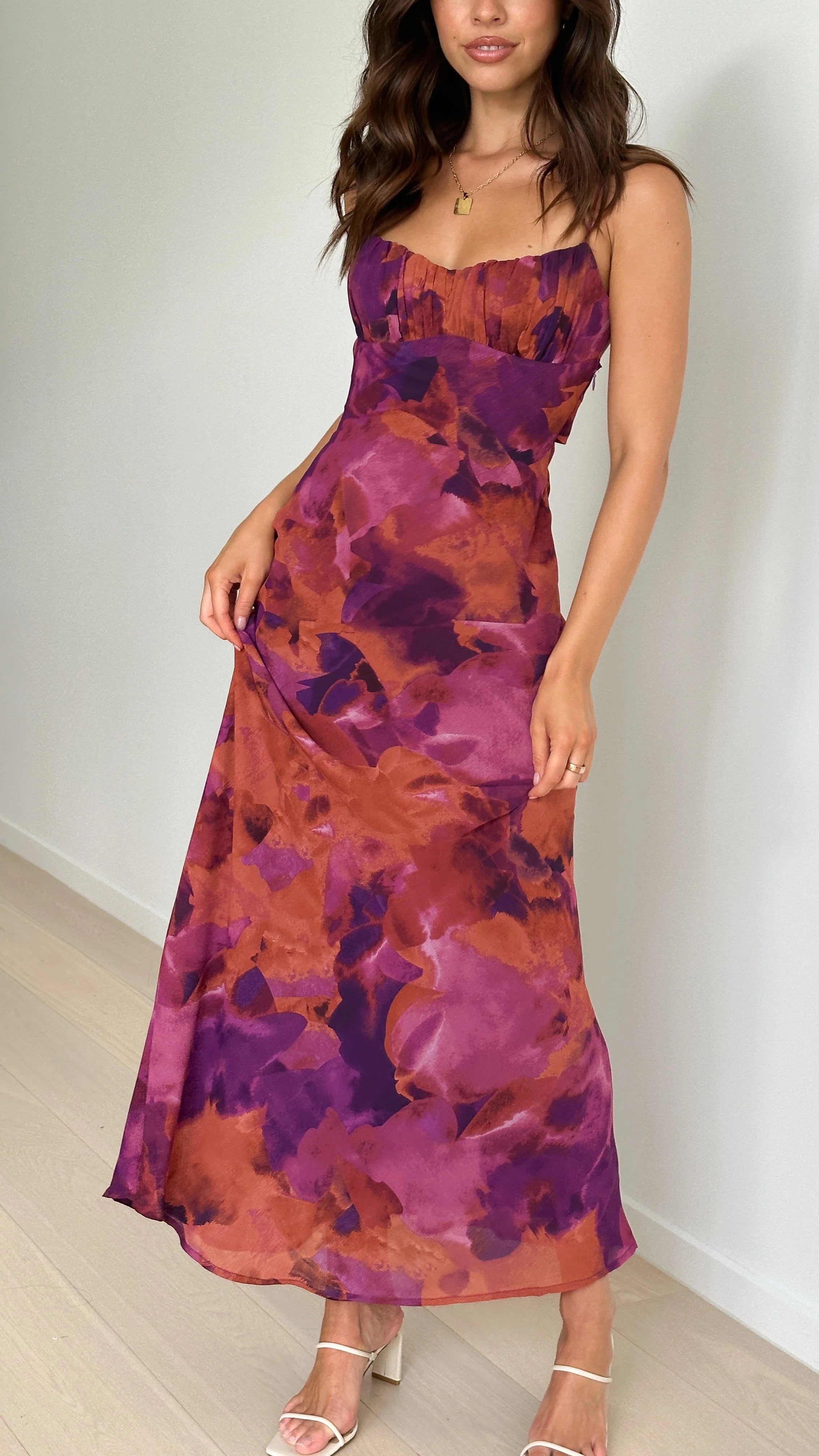 Margie Midi Dress - Dark Rose