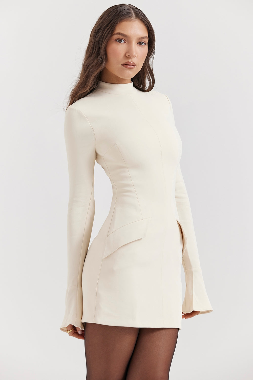 Mahalia-Vintage Cream Mini Dress