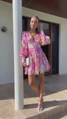Felicity Mini Dress - Pink Floral