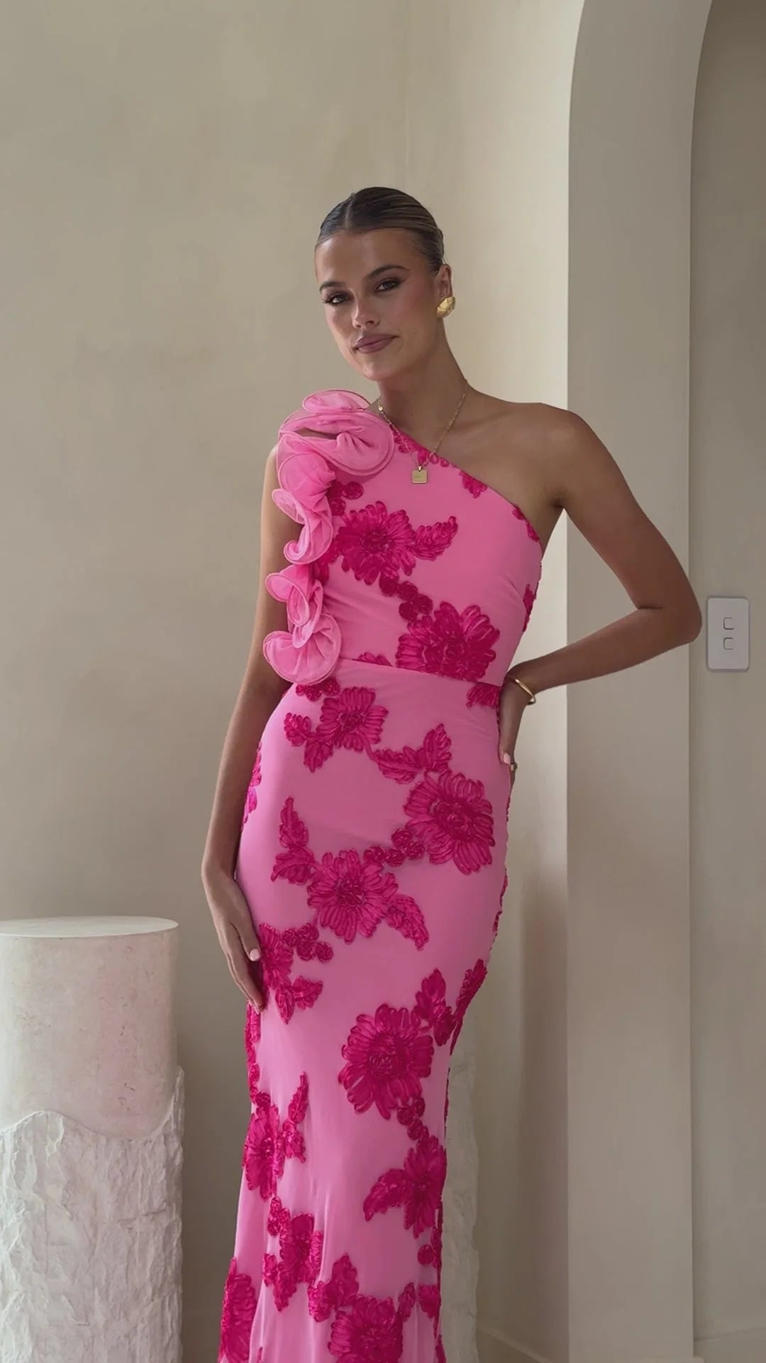 Darlee Maxi Dress - Pink Floral