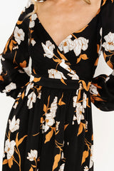Tristan Maxi Dress | Black Floral