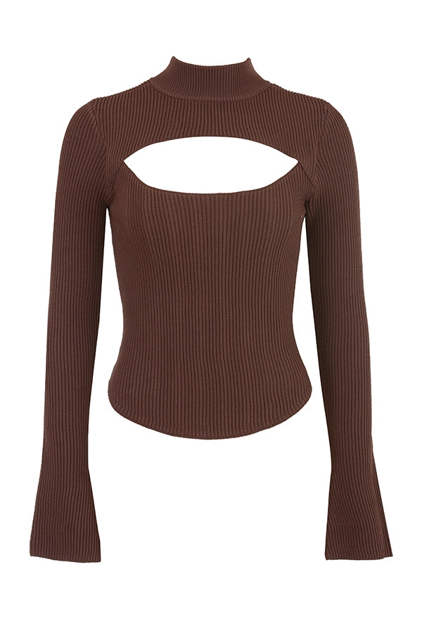 Georgina-Cocoa Knitted Corset