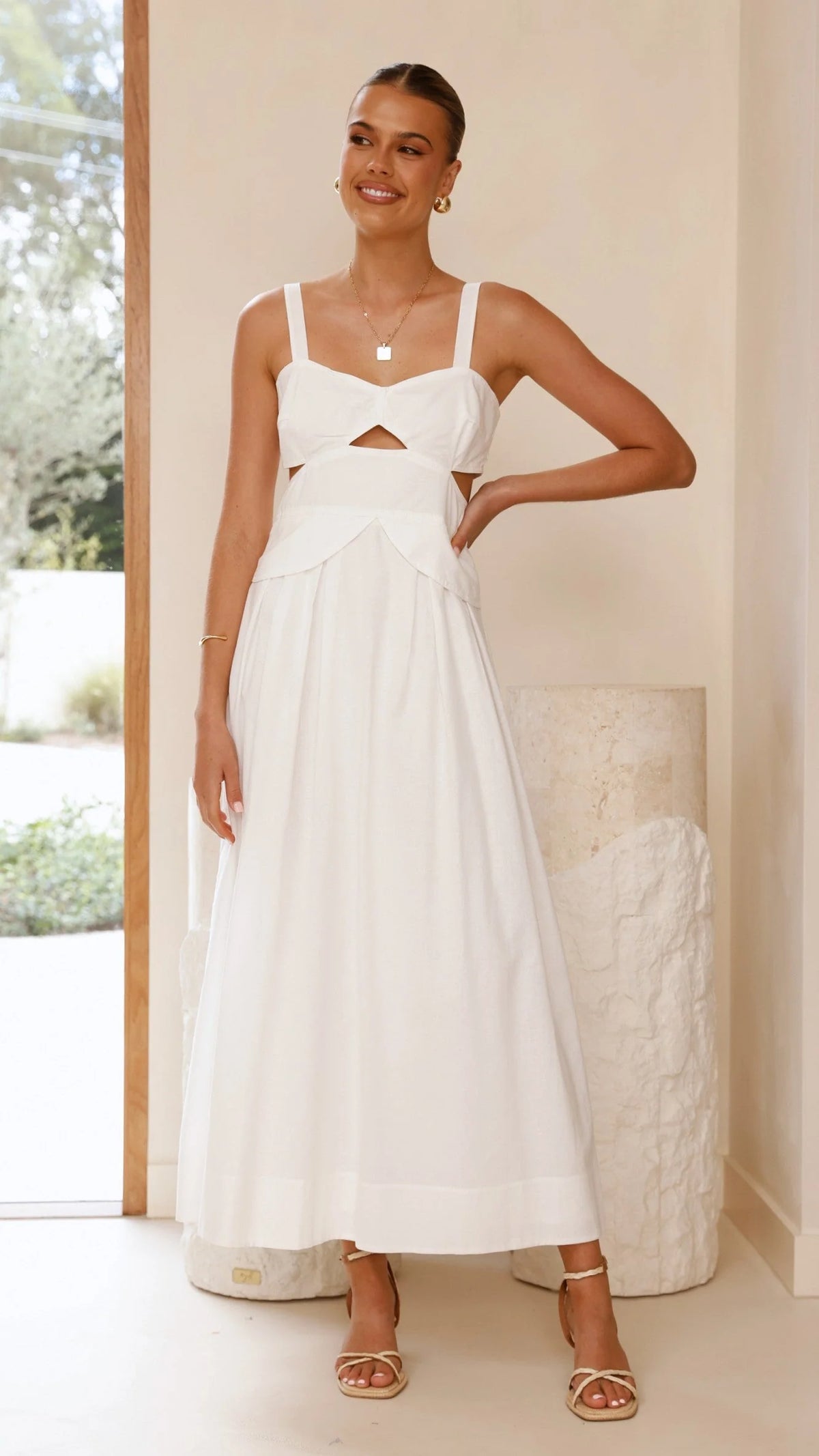 Harleigh Midi Dress - White