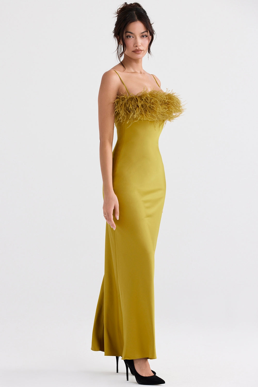 Renee-Chartreuse Maxi Dress