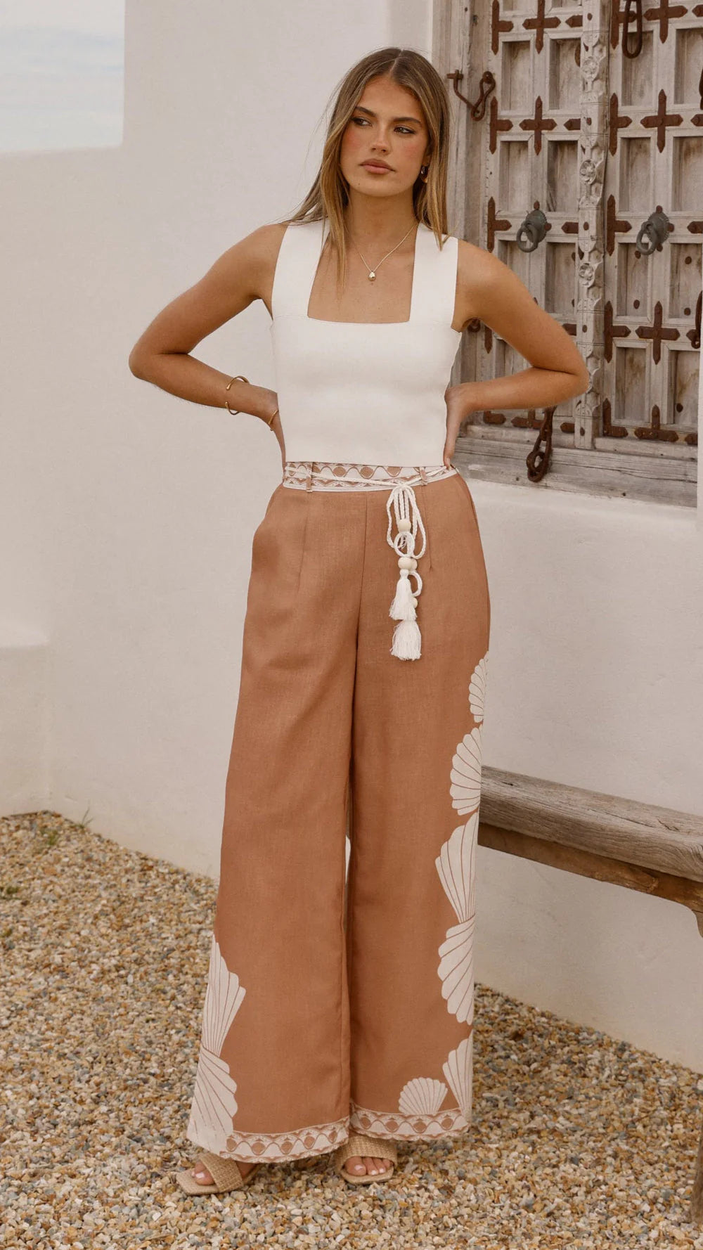 Tessa Wide Leg Pants - Siena