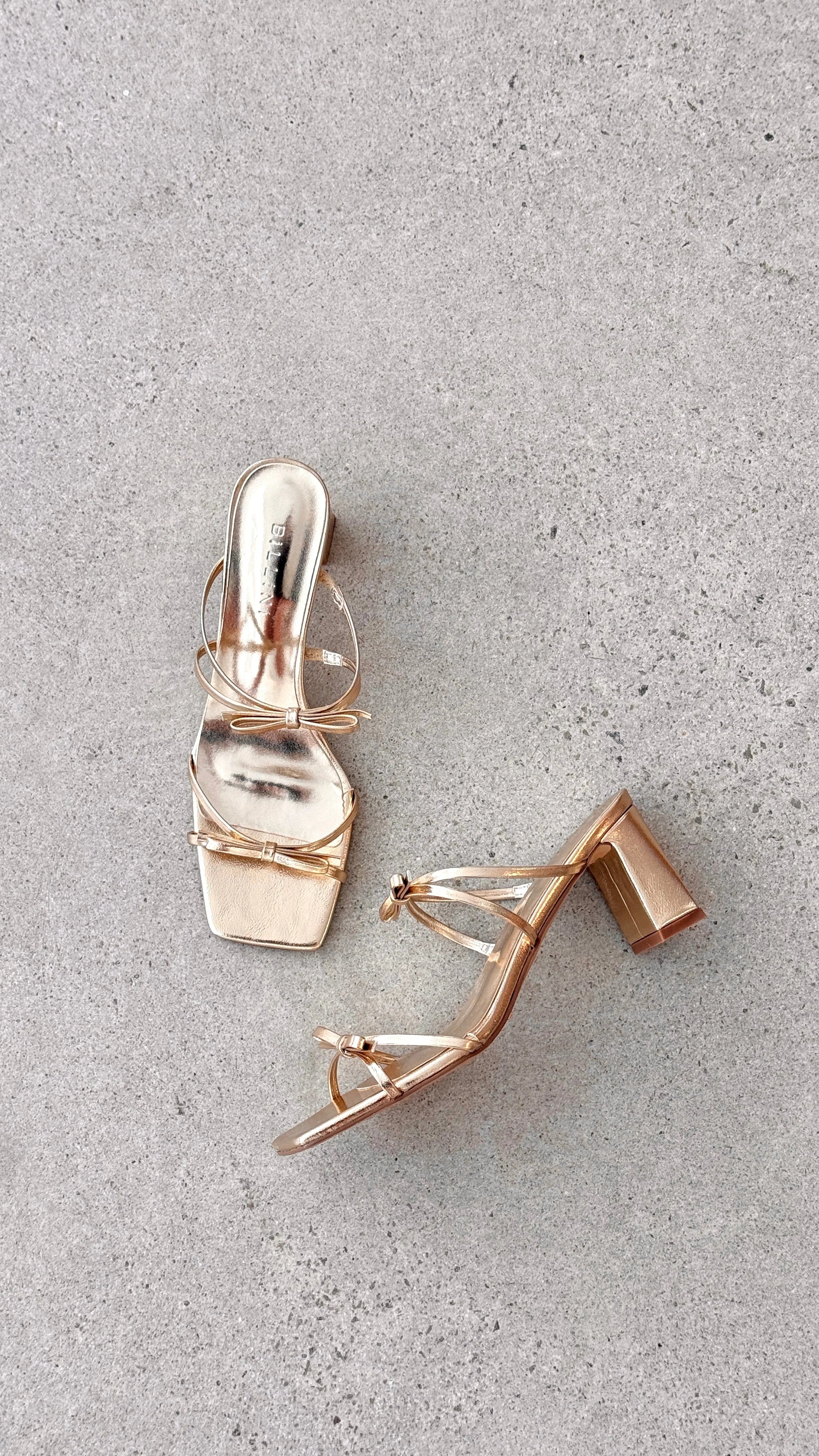 Ilkie Heel - Gold Metallic