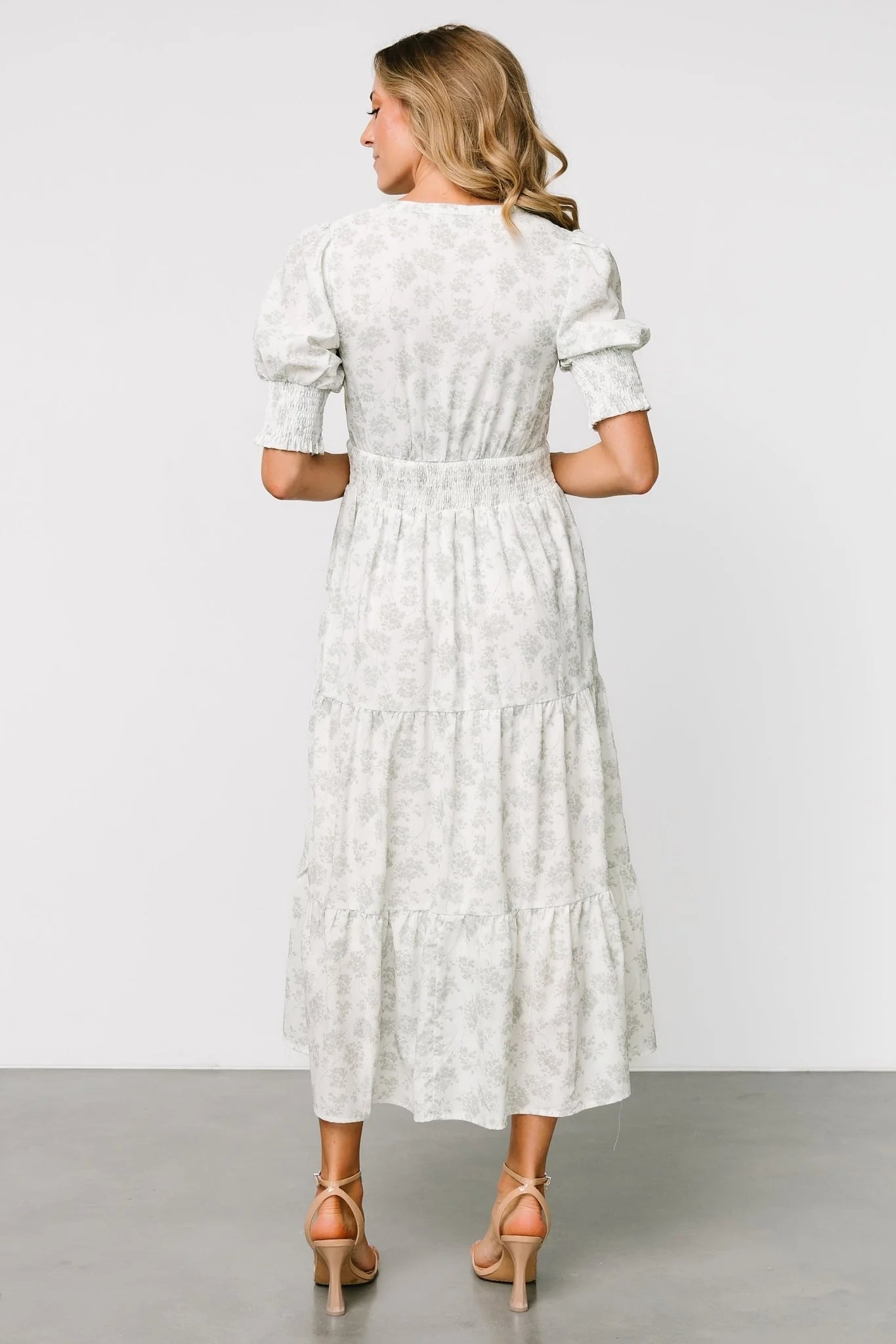 Miriam Midi Dress | Light Sage Floral
