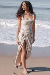 Vesper-Vintage Floral Maxi Skirt