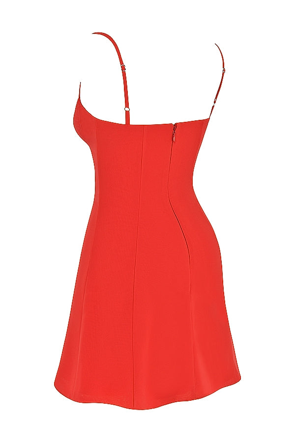 Christiana-Red Mini Dress