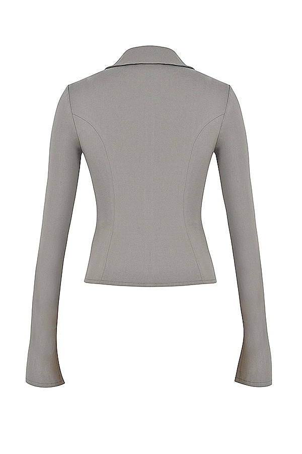 Zakira-Smoke Fitted Shirt