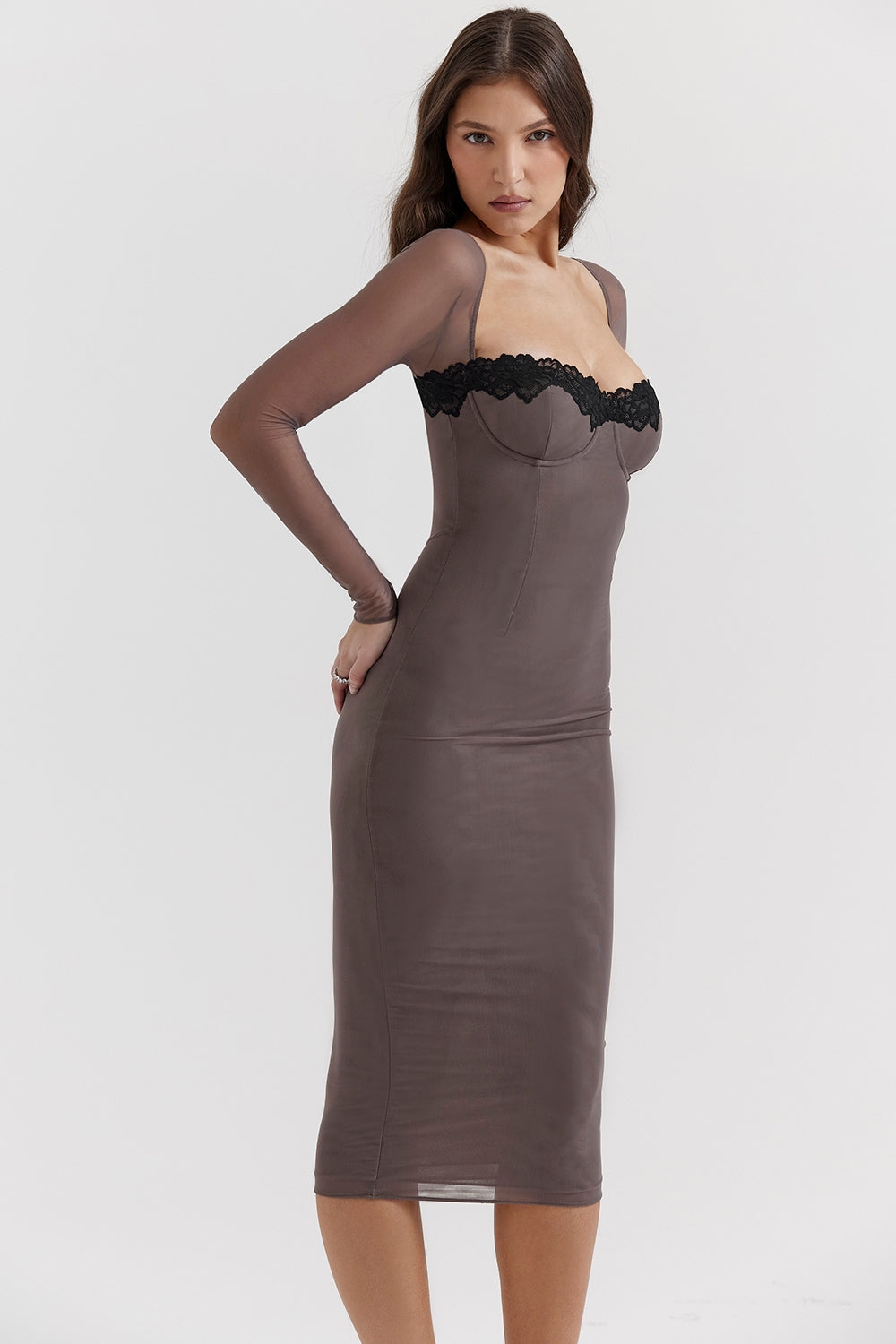 Seraphina-Smoke Corset Dress