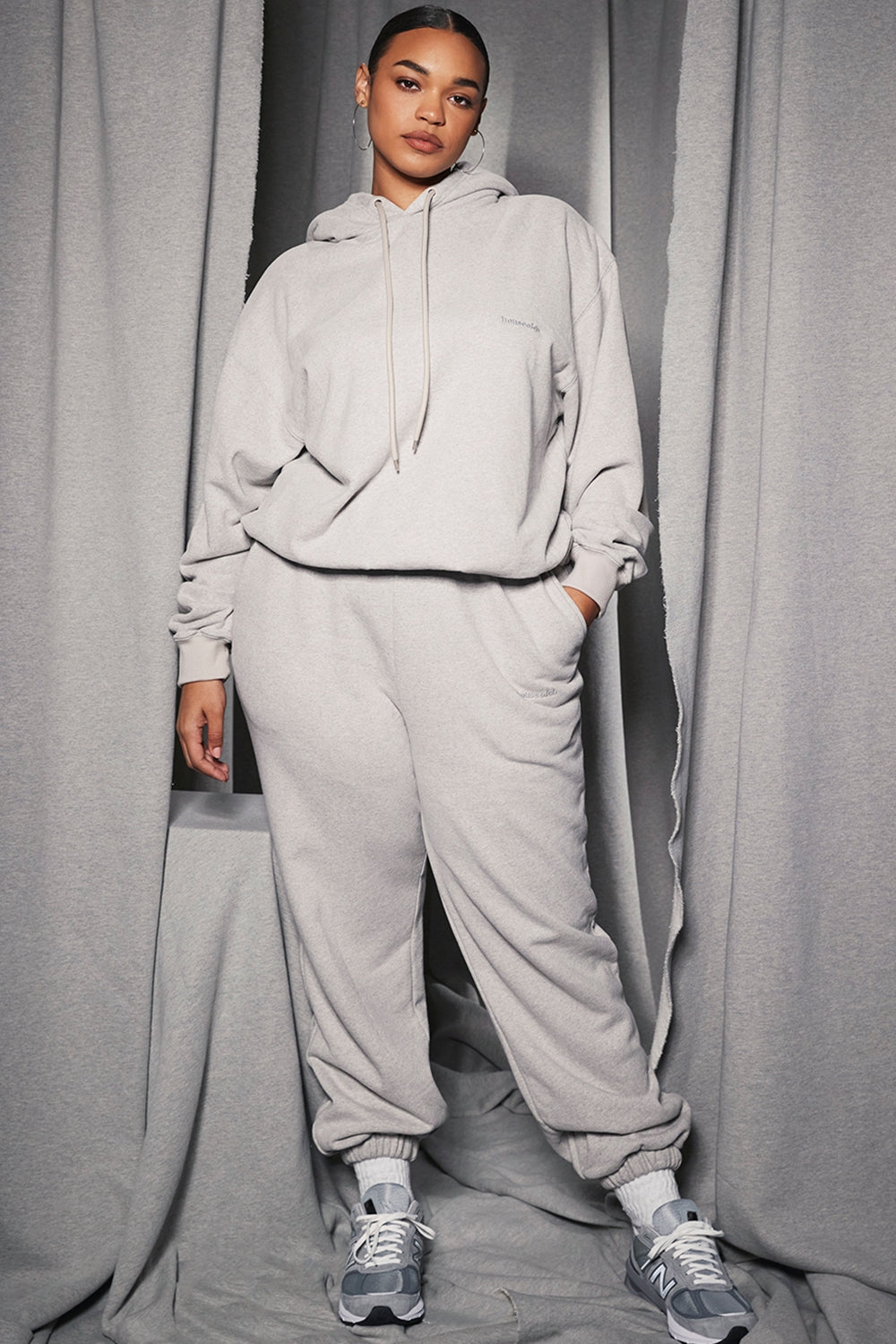 Sky-Light Grey Fleece Back Jogging Trousers