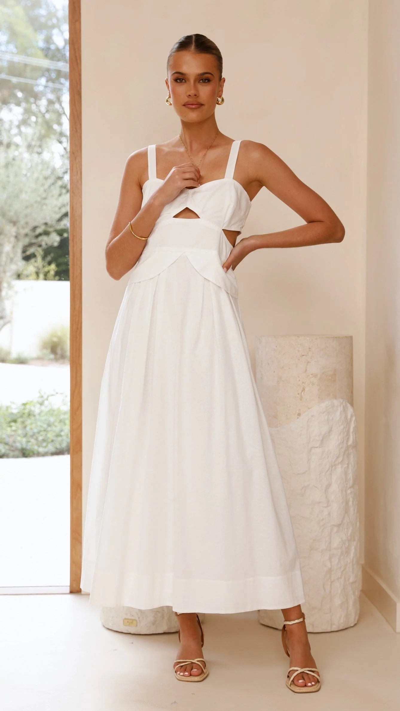 Harleigh Midi Dress - White
