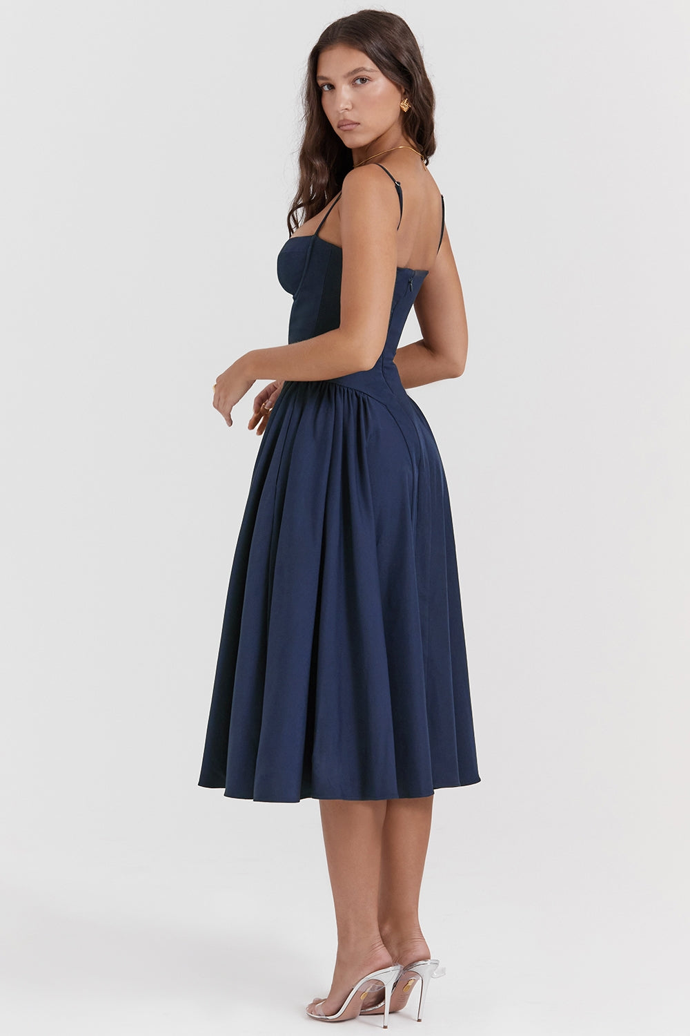 Samaria-French Navy Corset Sundress