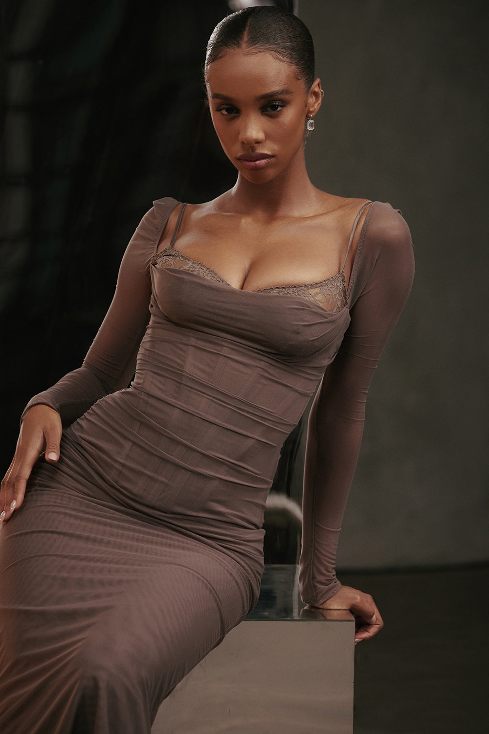 Katarina-Smoke Maxi Dress
