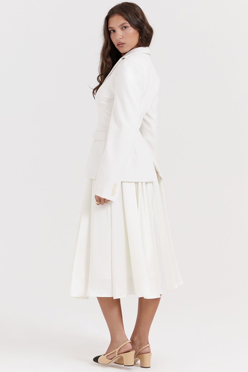 Sariah-Ivory Contour Tailored Blazer
