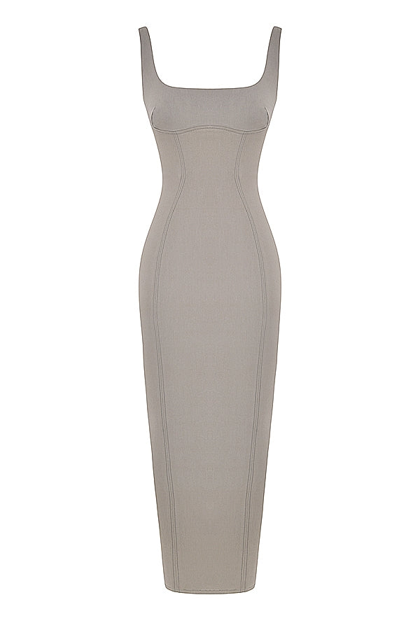 Rea-Smoke Bodycon Maxi Dress