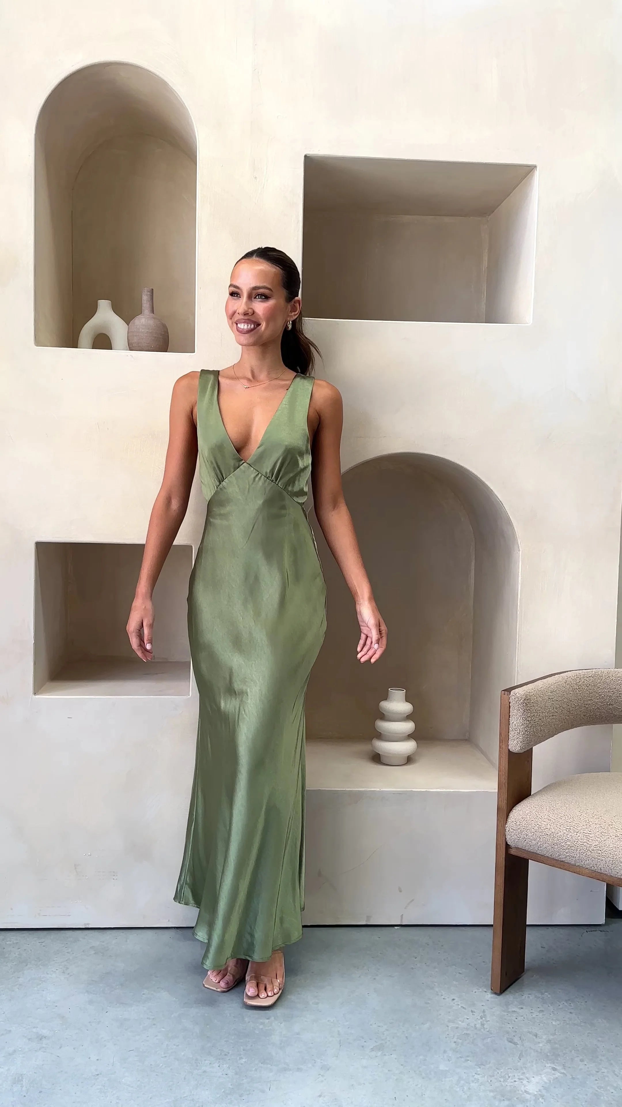Sofia Maxi Dress - Olive