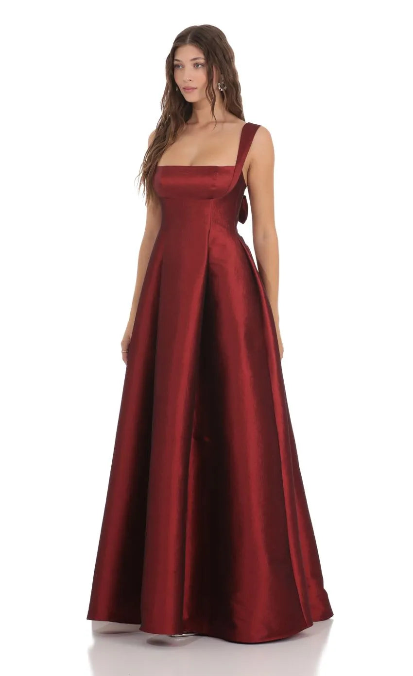 Fit and Flare Maxi Dress in Navy