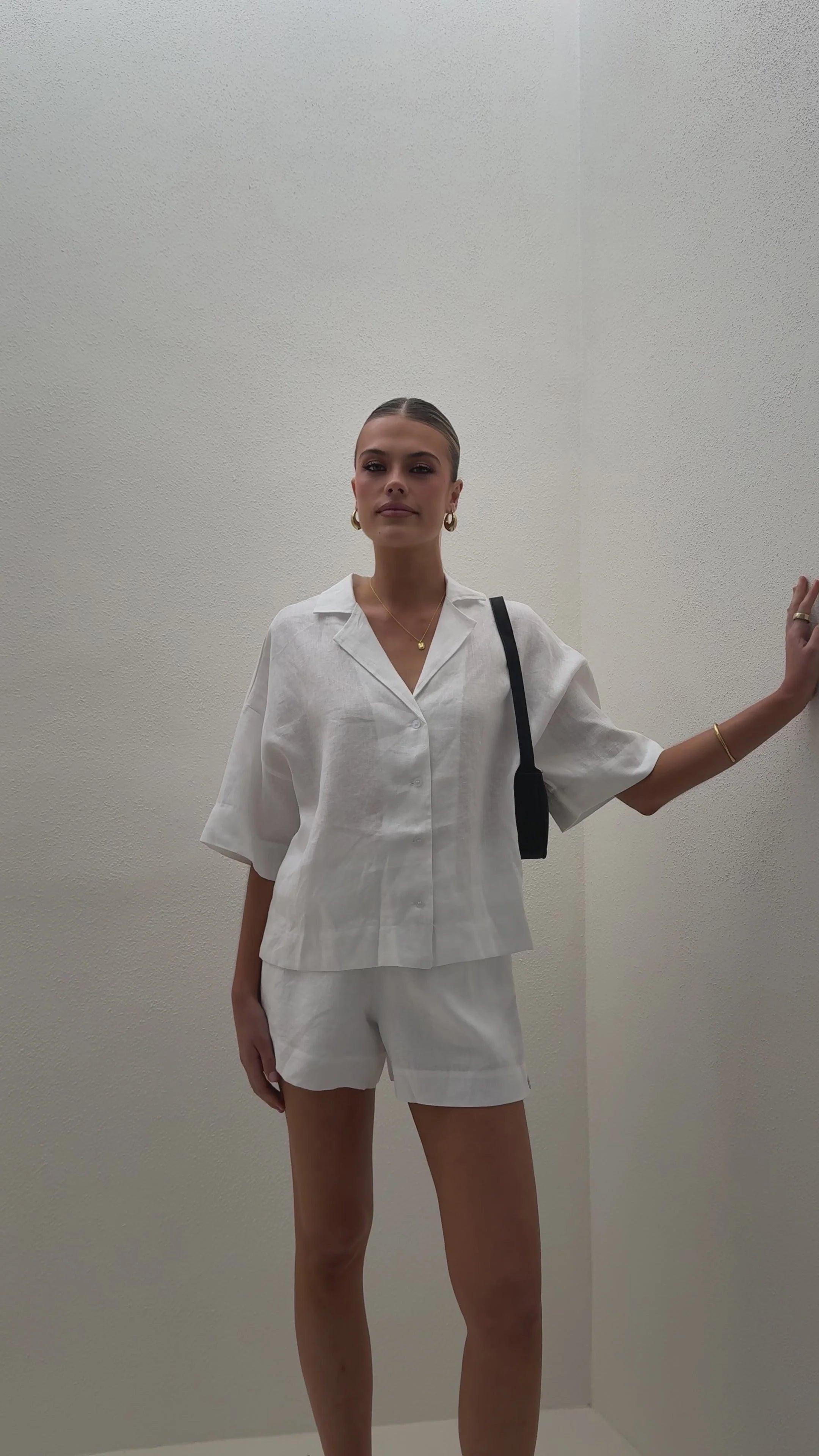 Luna Button Up Shirt - White