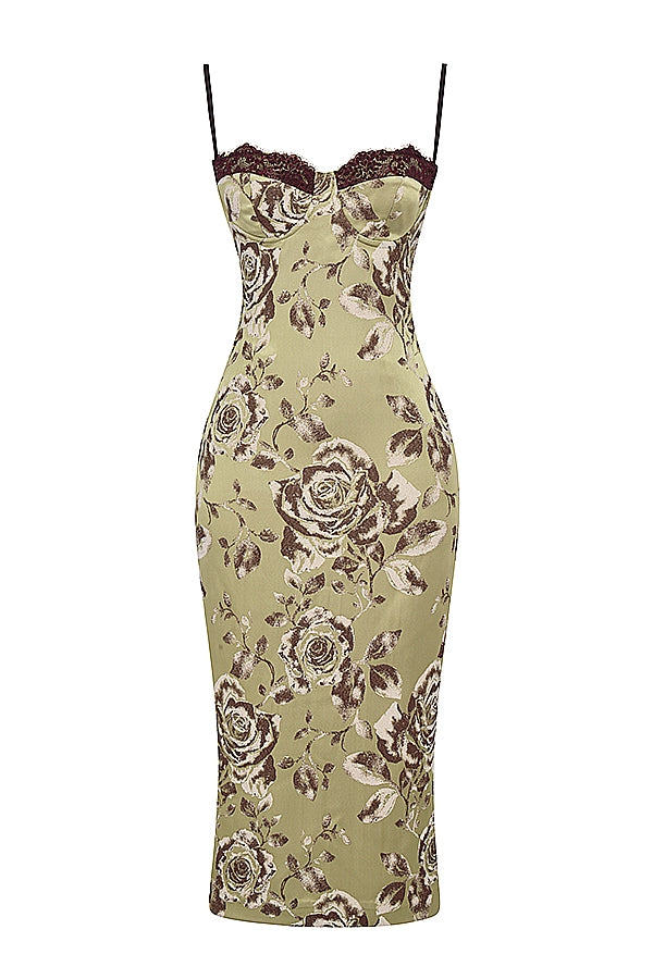 Cassia-Floral Print Midi Dress